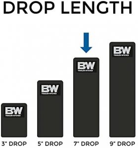 B&W Trailer Hitches Tow & Stow - Fits 2.5" Receiver, Tri-Ball (1-7/8" x 2" x 2-5/16"), 7" Drop, 14,500 GTW - TS20049B