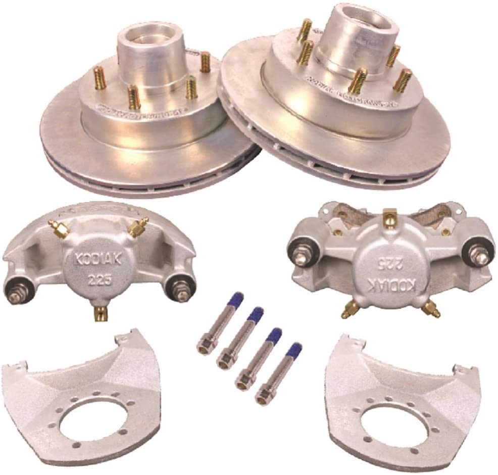 Kodiak 12" Hydraulic Trailer Disc Brake Kit w/Bearings & Seals (1 Axle Complete)