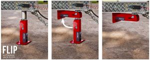 Fastway FLIP 88-00-6500 Trailer Tongue Automatic Fold-Up Jack Foot Plate for 2 1/4" Jacks-6" Extension (2-Inch Inner Jack Tube)
