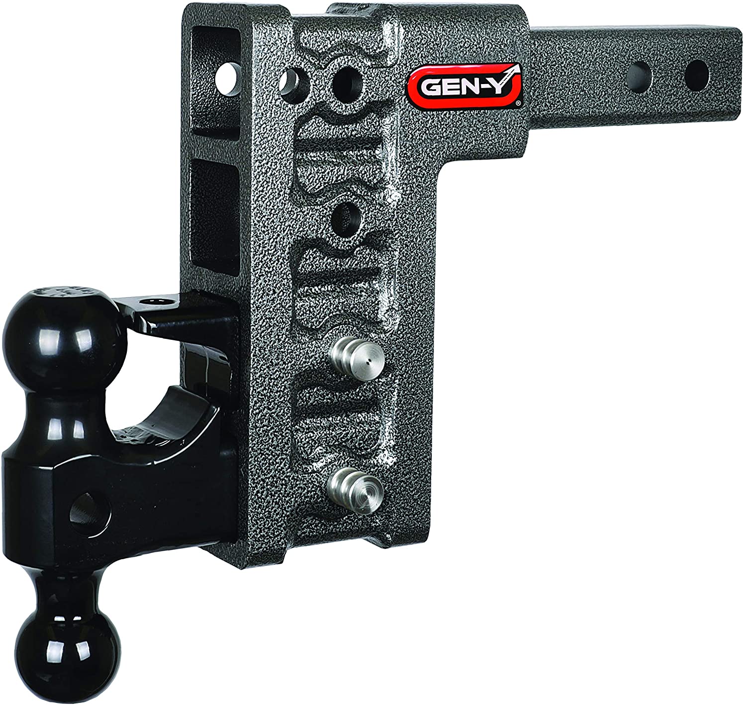 2" Receiver 6" Drop Adjustable Dual Ball Trailer Hitch – 25,000 Lb Tow Capacity