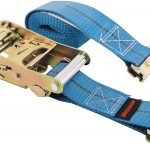Erickson 59139 Blue 2" x 16' Ratcheting E-Track Logistic Strap, 3500 lb Load Capacity , Yellow