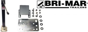 BRI-MAR 8K Sidewind Direct Bolt or Weld-On Trailer Jack with Drop-Leg Foot #T300337