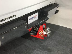 Shocker HD Air Hitch Combo Ball Mount - 2 & 2 5/16 inch Balls - 16,000 lbs Fits 2013-2021 Dodge Ram 2500/3500 with 2-1/2 inch Receiver Hitch
