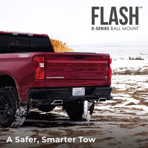 Fastway Flash 42-00-2800 E Series Adjustable Aluminum Ball Mount with 8 Inch Drop, 2 Inch Shank, and Chrome Plated Balls