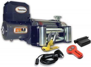 KEEPER KW95122-1 12V DC Heavy Duty Winch with Wireless Control - 9500 lbs. Capacity
