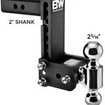 B&W Trailer Hitches Tow & Stow - Fits 2" Receiver, Dual Ball (2" x 2-5/16"), 7" Drop, 10,000 GTW - TS10040B