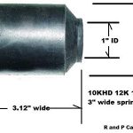 1" Rubber Trailer Spring Bushing, Dexter 10K HD 12K 3" Wide 2" OD, 1" ID 14-69