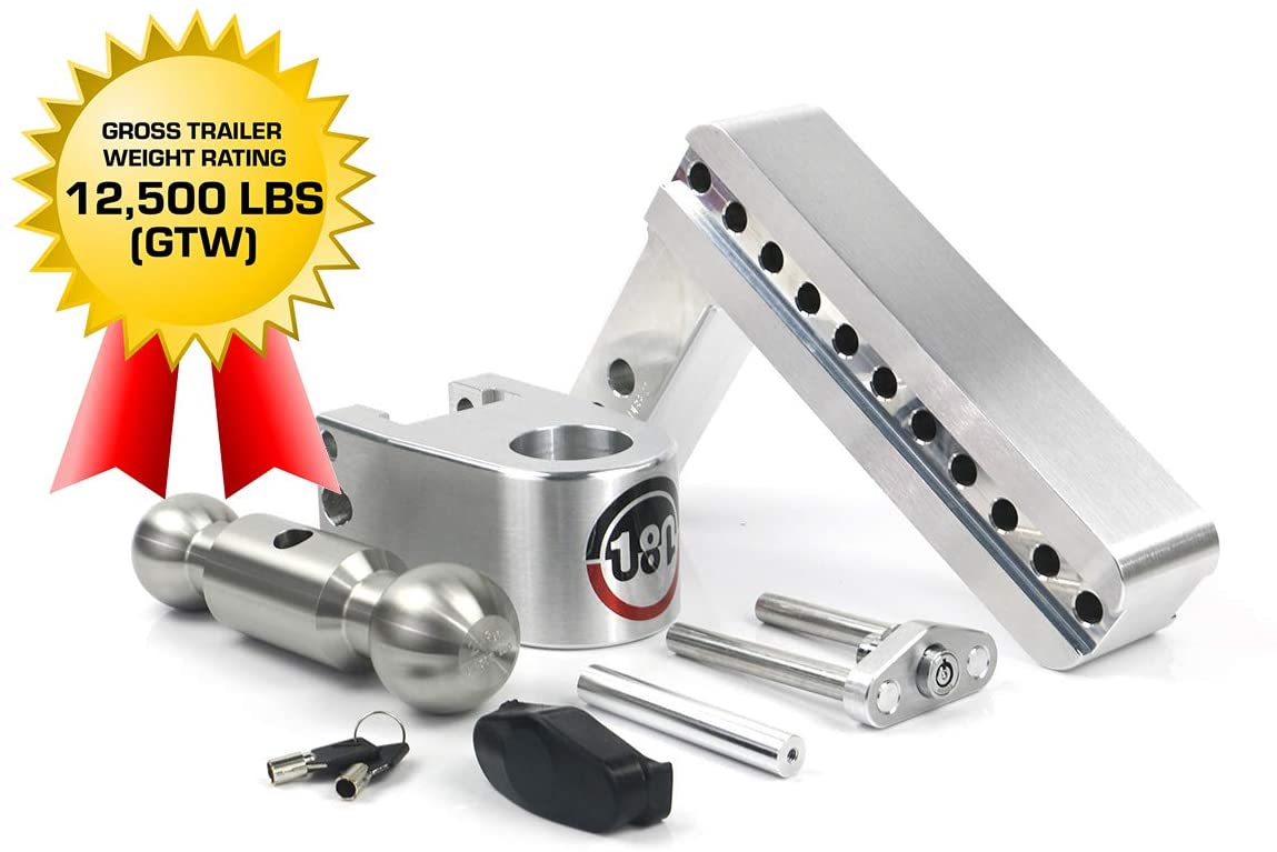 Weigh Safe Adjustable Trailer Hitch Ball Mount - 4" Adjustable Drop Hitch For 2" Receiver - View #9