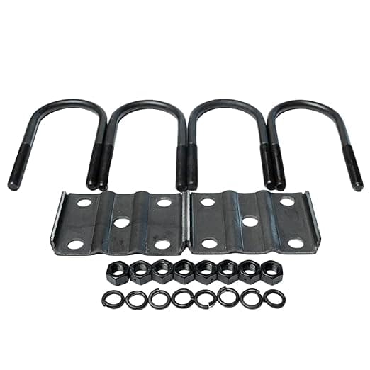 U-Bolt Kit For 5.2K, 6K, or 7K Axle, 3" Round Tube, 9/16" Rod Diameter, 7-1/4" Long Legs, (APUBR-9)