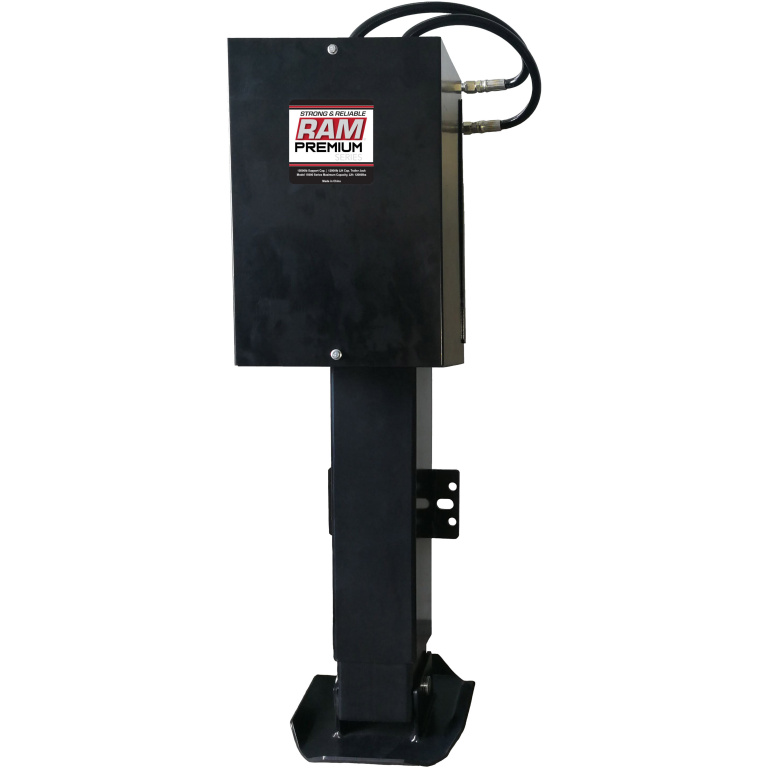 RAM Premium HJ-15009 15K self-contained hydraulic trailer jack, square tube bolt-on